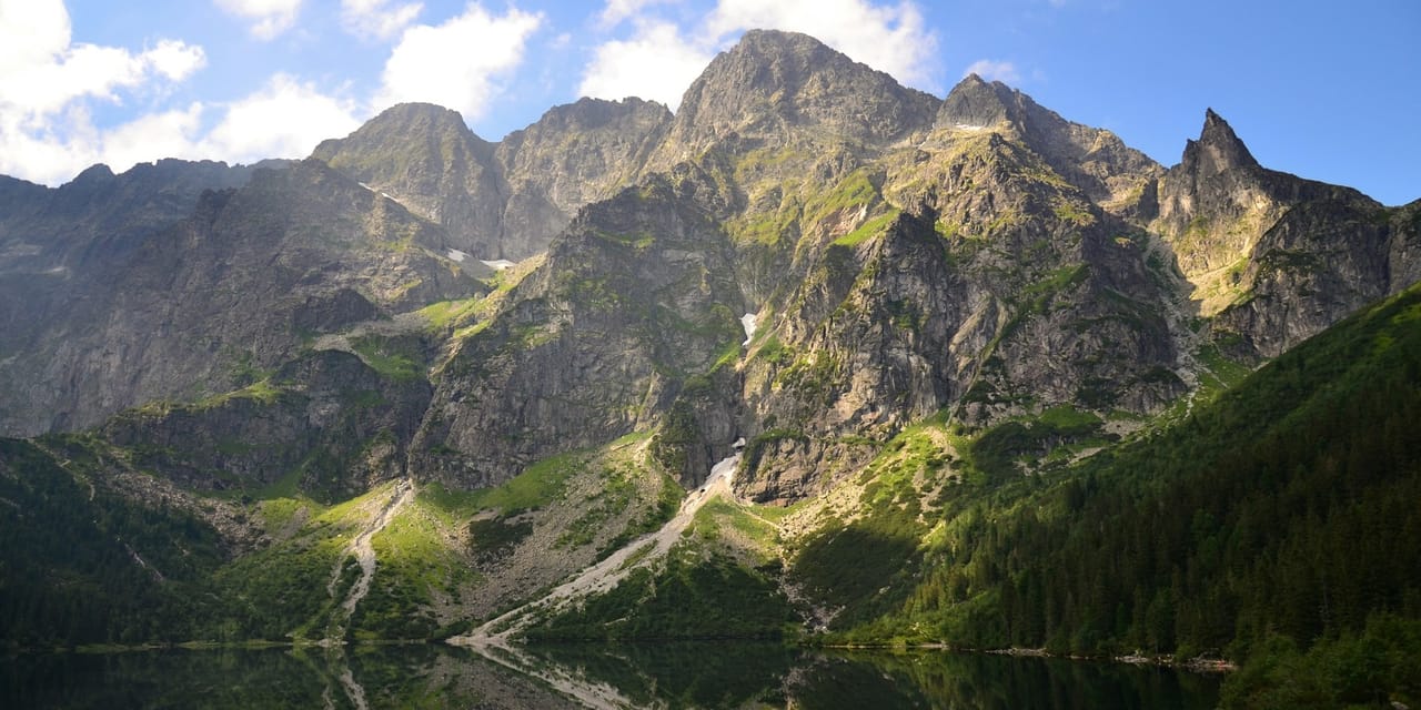 Widok na Tatry wysokie z Morskiego Oka