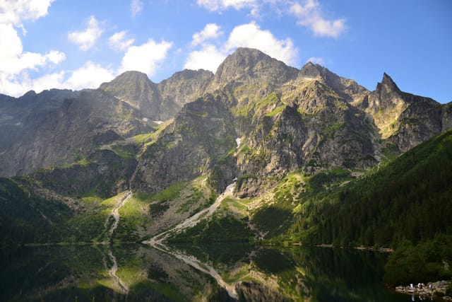 Widok na Tatry wysokie z Morskiego Oka