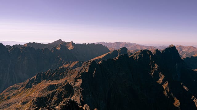 Widok ze szczytu Rysy, Tatry, Polska