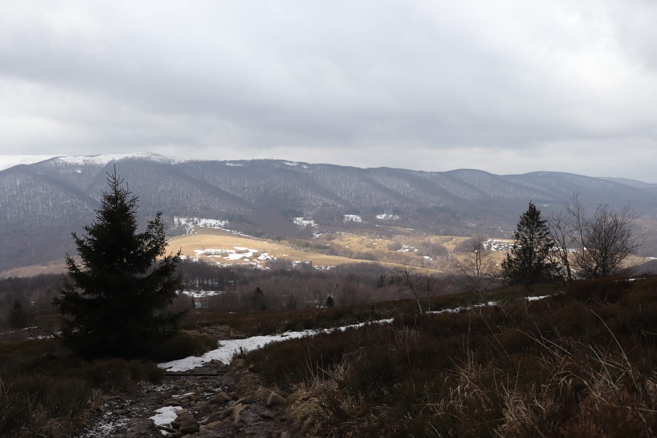 Panorama Rawek i Przełęczy Wyżniańskiej w Bieszczadach