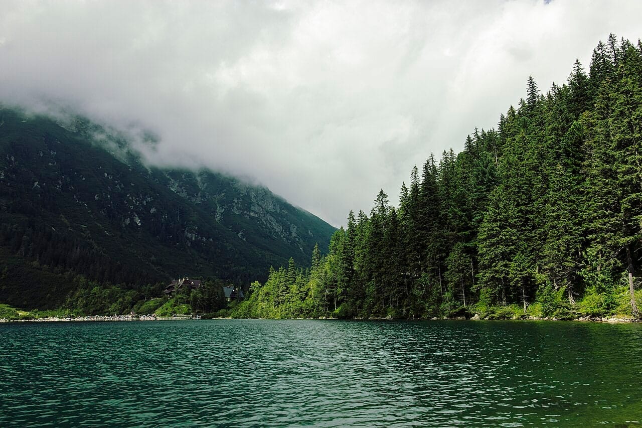 Morskie Oko i otaczające góry, fotografia archiwalna