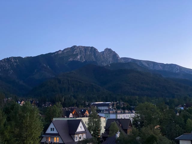 Widok na Giewont z Zakopanego, Tatry, Polska