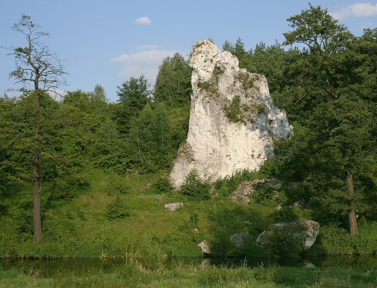 Skała Miłości nad Wartą, sierpień 2009. Fotografia archiwalna, nie przedstawia obecnej infrastruktury.